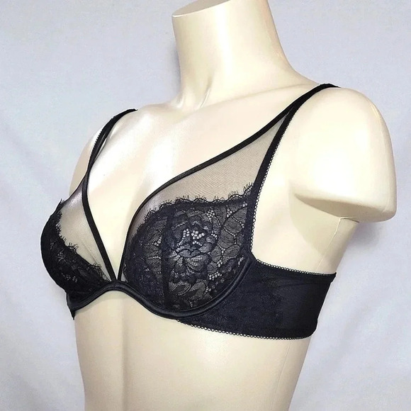 36A Soma Breathtaking Unlined Plunge UW Bra Black NWT - Picture 2 of 11
